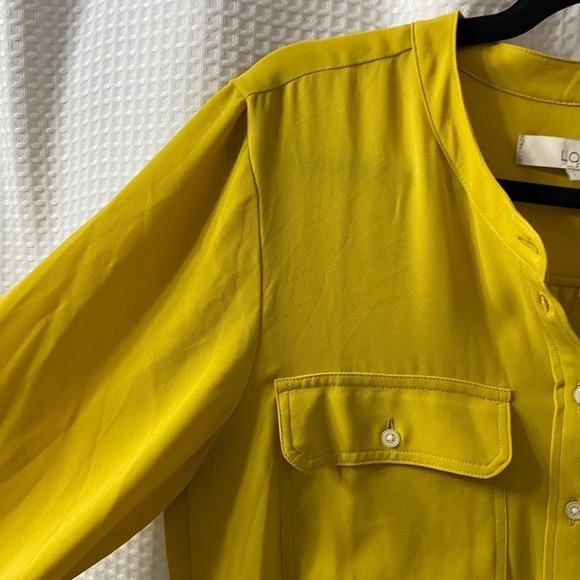 NWT LOFT Henley Utility Blouse - Picture 2 of 5